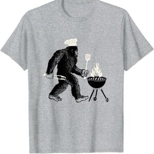 Grillin’ Sasquatch - Port and Company Heather Gray Graphic Tee